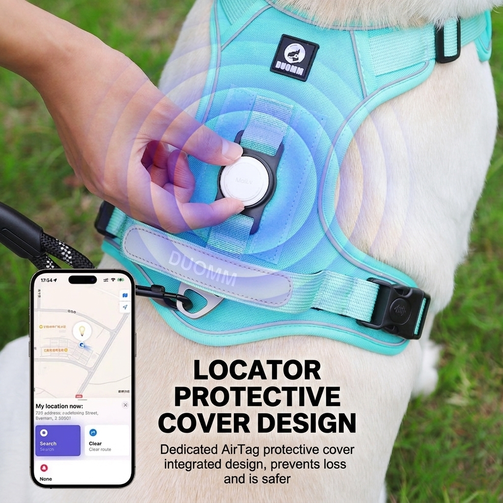 airtag integrated no pull dog harness